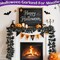 Timer & 2 Pack - Halloween Garland with Lights Total 12Ft 52LED Purple & Orange Lights (Black)